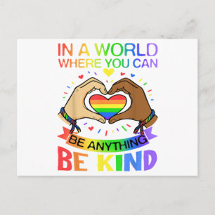 Cartes Pour Fêtes Annuelles Soyez Gentil LGBT Fierté Arc-en-ciel Égalité Sensi
