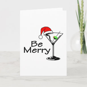 Cartes Pour Fêtes Annuelles Soyez Joyeux Martini Noël