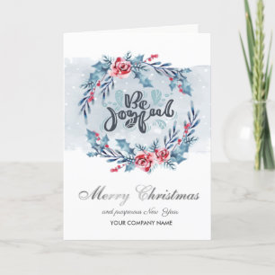 Cartes Pour Fêtes Annuelles Soyez joyeux, tressez des fleurs Joyeux Noël
