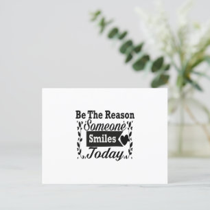 Cartes Pour Fêtes Annuelles Soyez La Raison Pour Laquelle Quelqu'Un Sourit Auj