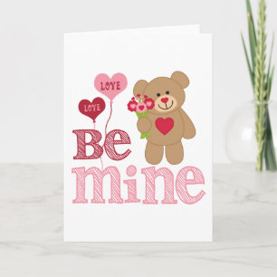 Cartes Pour Fêtes Annuelles Soyez le mien Valentine Teddy