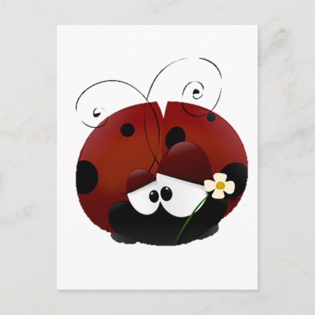 Cartes Pour Fêtes Annuelles Soyez ma bande dessinée rouge de coccinelle de (Devant)