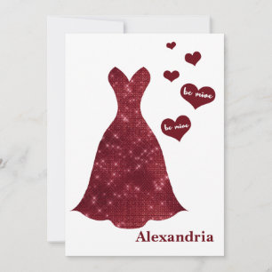 Cartes Pour Fêtes Annuelles Soyez ma demoiselle d'honneur Valentine Burgundy r