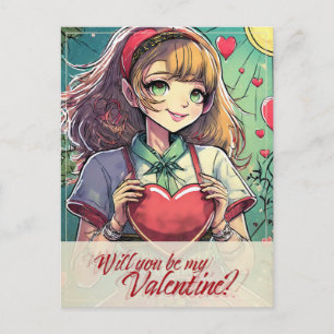 Cartes Pour Fêtes Annuelles Soyez ma Saint-Valentin dans le style Manga 33419