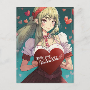 Cartes Pour Fêtes Annuelles Soyez ma Saint-Valentin dans le style Manga 33893
