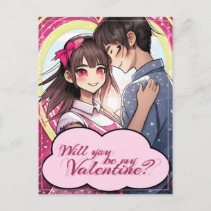 Cartes Pour Fêtes Annuelles Soyez ma Saint-Valentin dans le style Manga 58477
