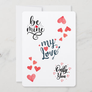 Cartes Pour Fêtes Annuelles Soyez Mienne Mon Amour Toi Seulement Saint Valenti