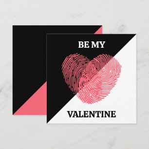 Cartes Pour Fêtes Annuelles Soyez mon empreinte digitale Valentine Coeur rose