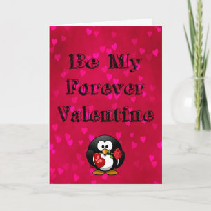 Cartes Pour Fêtes Annuelles Soyez mon pingouin de Valentine de Forever