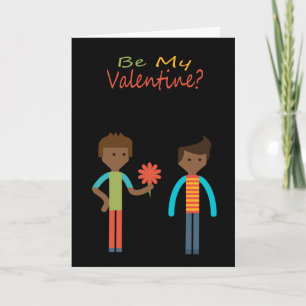 Cartes Pour Fêtes Annuelles Soyez Mon Thème Gay Valentine