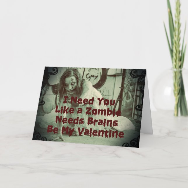 Cartes Pour Fêtes Annuelles Soyez mon zombi Valentine (Devant)
