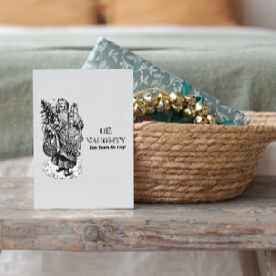 Cartes Pour Fêtes Annuelles Soyez Naughty - Épargnez à Père Noël le Voyage ! D