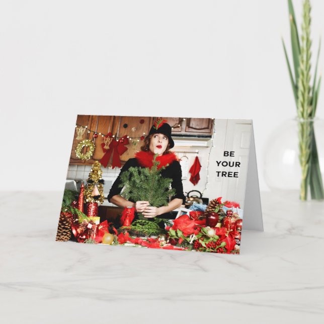 Cartes Pour Fêtes Annuelles "Soyez votre arbre " (Devant)