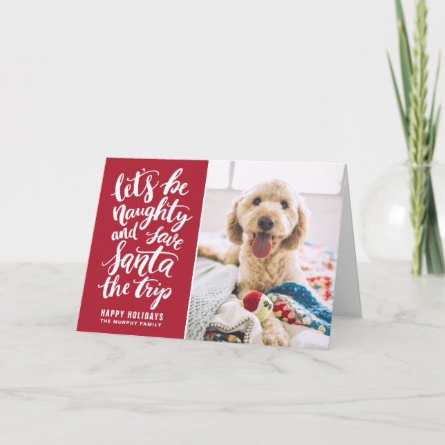 Cartes Pour Fêtes Annuelles Soyons coquins Mains Lettrées Fêtes Drôle (Devant)