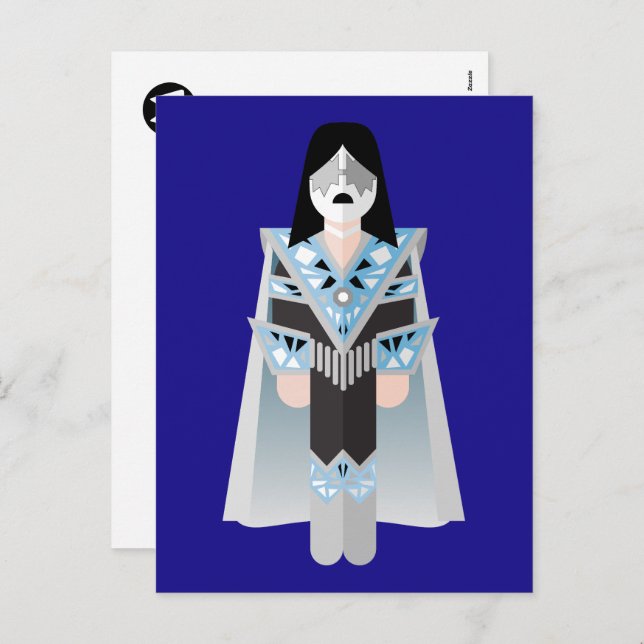 Cartes Pour Fêtes Annuelles Space Ace – 70s Rock Icon Postcard (Devant / Derrière)