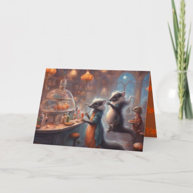 Cartes Pour Fêtes Annuelles Space Rats Happy Halloween (Devant)