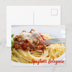 Cartes Pour Fêtes Annuelles Spaghetti Sauce Bolognaise pâtes au parmesan
