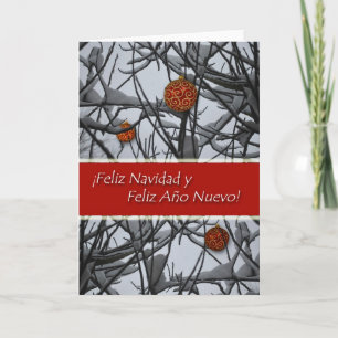 Cartes Pour Fêtes Annuelles Spanish Christmas, Ornaments de Snow