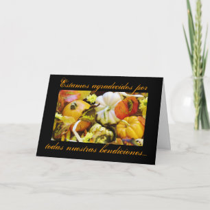 Cartes Pour Fêtes Annuelles Spanish : Thanksgiving blessings