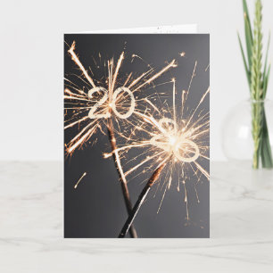Cartes Pour Fêtes Annuelles Sparklers du Nouvel An 2025