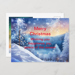 Cartes Pour Fêtes Annuelles Sparkling Winter Christmas Holiday Card Snowling