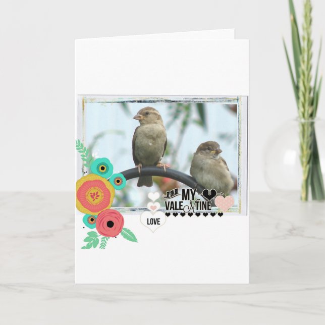 Cartes Pour Fêtes Annuelles Sparrow Valentine (Devant)