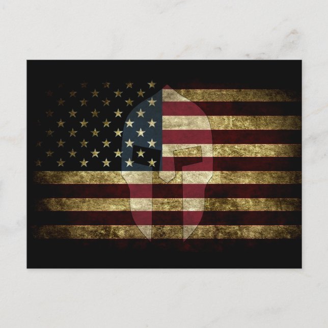 Cartes Pour Fêtes Annuelles Spartan américain (Devant)