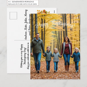 Cartes Pour Fêtes Annuelles Spécial 1 Bon thanksgiving photo de famille