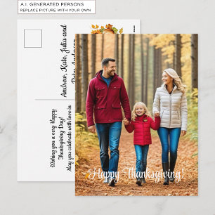 Cartes Pour Fêtes Annuelles Spécial 1 Bon thanksgiving photo de famille
