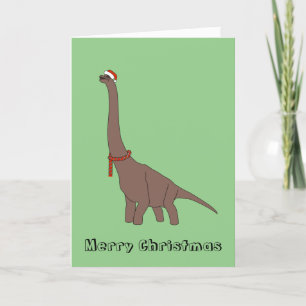 Cartes Pour Fêtes Annuelles Spécial Noël du dinosaure à long cou Brachiosaure