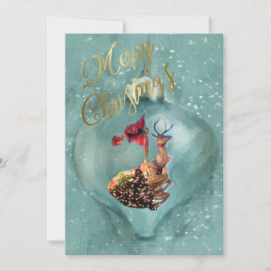 Cartes Pour Fêtes Annuelles Spécial Noël Renne Ornement Neige
