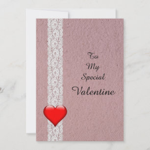 Cartes Pour Fêtes Annuelles Spécial Saint-Valentin Cœur et Dentelle