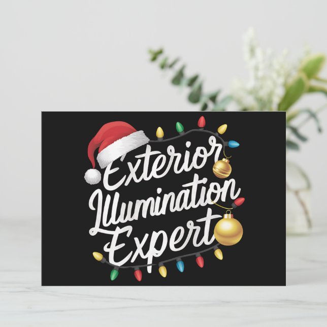 Cartes Pour Fêtes Annuelles Spécialiste de l'éclairage extérieur de Noël Décor (Debout devant)