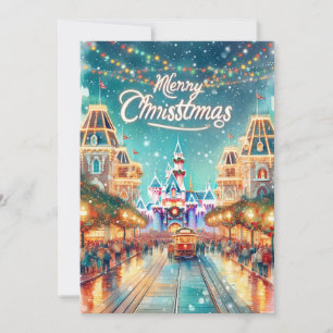 Cartes Pour Fêtes Annuelles Spectacle de Noël en Californie : Paysage de Fêtes