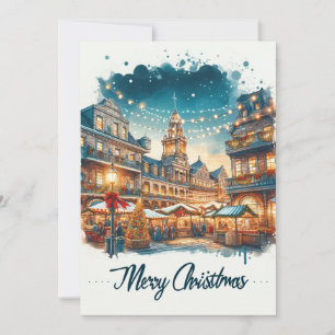 Cartes Pour Fêtes Annuelles Spectacle de Noël en Californie : Paysage festif d