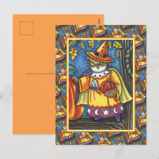 CARTES POUR FÊTES ANNUELLES SPECTACLES MAGIQUES ET HALLOWEEN HOOTS, ASSISTANT  (Devant / Derrière)