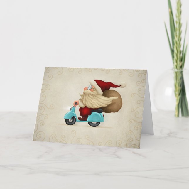 Cartes Pour Fêtes Annuelles Speedy Santa Claus (Devant)