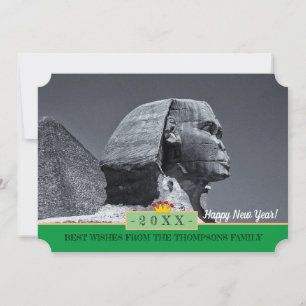 Cartes Pour Fêtes Annuelles Sphinx, Cairo et Happy New Year ! Card