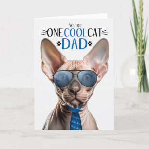 Cartes Pour Fêtes Annuelles Sphynx Hairless Chat Fête des pères Un Chat Cool