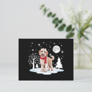 Cartes Pour Fêtes Annuelles Spinone Italiano sous la lumière de la lune Noël e