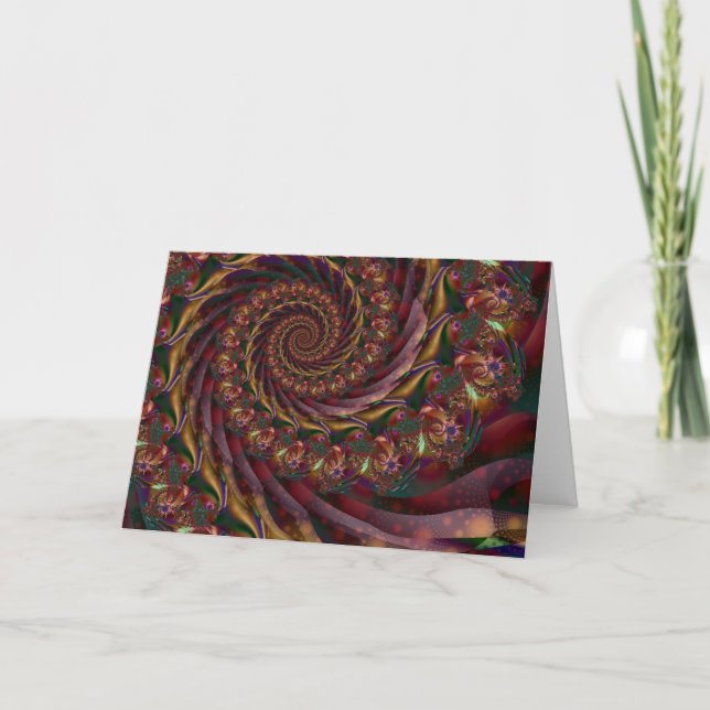 Cartes Pour Fêtes Annuelles Spirale de Noël (Devant)