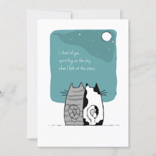 Cartes Pour Fêtes Annuelles Spirit Big as the Sky Pet Loss Cat