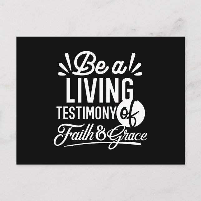 Cartes Pour Fêtes Annuelles Spiritual Living Testimony Faith and Grace Quote (Devant)