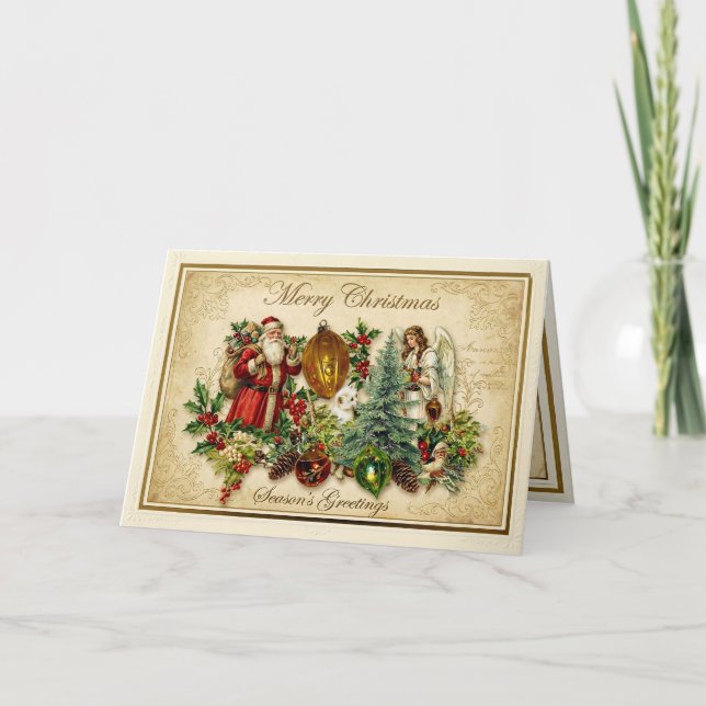 Cartes Pour Fêtes Annuelles Splendeur de Noël victorien (Devant)