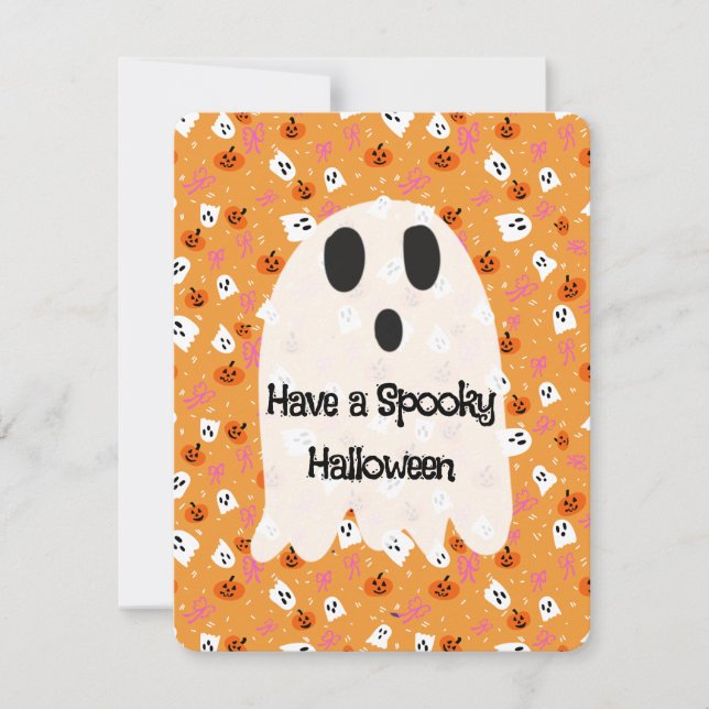Cartes Pour Fêtes Annuelles Spooky Halloween  (Devant)