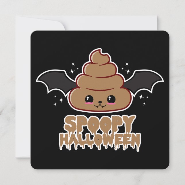 Cartes Pour Fêtes Annuelles Spoopy Halloween Kawaii (Devant)