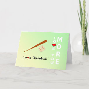 Cartes Pour Fêtes Annuelles Sport de base-ball romantique