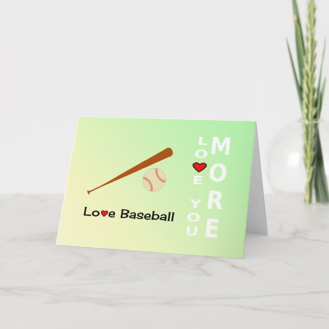 Cartes Pour Fêtes Annuelles Sport de base-ball romantique (Devant)