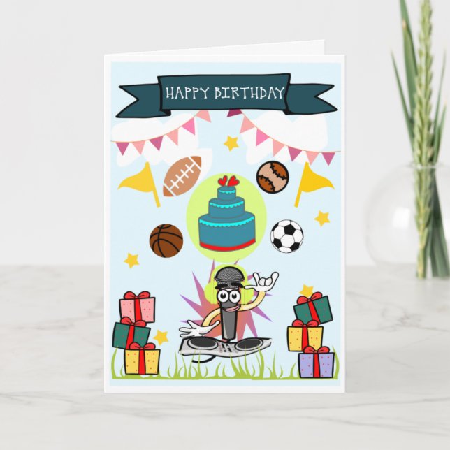 Cartes Pour Fêtes Annuelles Sports and All Star Birthday Card (Devant)