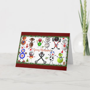 Cartes Pour Fêtes Annuelles Sports Filled Merry Christmas